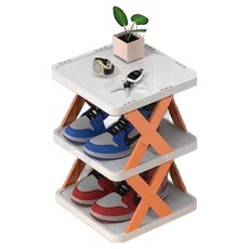 Oliwell 多層鞋子整理架, 1個, 橘色 3層