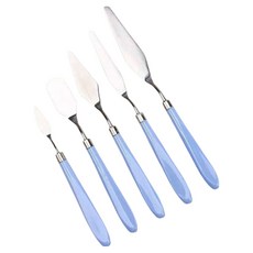 Luneon 時尚油畫刀 藍色5件組, 1套