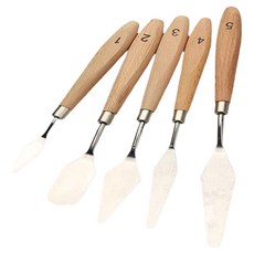 Luneon 時尚油畫刀原木5件組, 1套