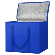 瑪莉森林 大容量 可折疊 外送 便當 野餐 鋁製保溫保冷袋, 1個, 藍色