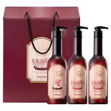 WHIenne 波爾多紅酒限量版沐浴露 500ml x 2入 + 身體乳 500ml + 禮物盒 身體護理套組, 1套