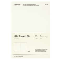 비온뒤 마일드 크림 새틴 노트 M80 A6 모눈, CREAM, 1개