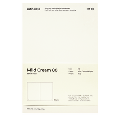 비온뒤 새틴 노트 A6 M80 무지, 크림, 1개