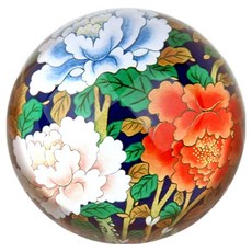 yulart 民畫牡丹圖B水晶文鎮, 1個