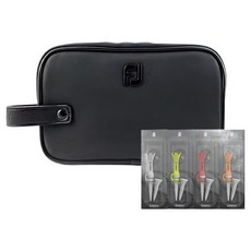 FootJoy 簡約巡迴賽手拿包 + 高爾夫球釘4件組, 1套, 黑色(手拿包)