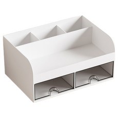 Hatae Small 簡潔桌面收納盒 白色組合 2層抽屜櫃, 1個, 混合顏色