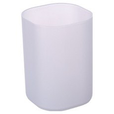 덴빌리어 심플한 책상정리 원형 수납함 7.1 x 10 cm, 투명, 1개