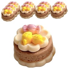 Lucy Market 蛋糕 DIY 材料 芒果 + 棕色 25 x 15 mm, 10個