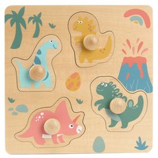 Kes.B 幼兒耐用加大手抓板恐龍拼圖組, 1套