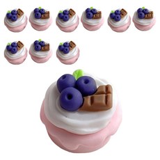 루시마켓 케이크 DIY 재료 블루베리 + 핑크 25 x 15 mm, 10개