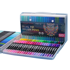 퀸이지 水性書法軟毛筆 120p 套組, 1套