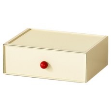Hatae Small 簡潔桌面收納盒 象牙白 紅色, 混合顏色, 1層