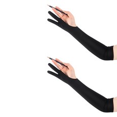 Ez2mk L03 그림 스케치 확장형 토시 드로잉 장갑 2p, 블랙, 블랙