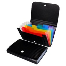 포텐키트 깔끔한 아코디언파일 11.5 x 18.5 x 2.5 cm, 컬러 7개레이어, 2개