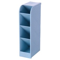 덴빌리어 심플한 책상정리 수납함 5 x 9 x 20.3 cm, 블루, 1개