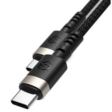아이예스 C타입-C타입 메탈 패브릭 65W PD 고속충전 케이블, 블랙, 1.5m, 1개 블랙, 1.5m, 1개