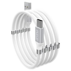 뉴클 A타입-C타입 마그네틱 고속 케이블, 화이트, 1m, 1개