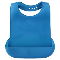 로시테라 실리콘 성인용 턱받이, L 네이비, 1개