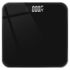 AOHANG 翺航 KANIA 迷你體重計 26 x 26 cm 電池, 1個, 單一商品, 淡黑色