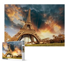 染上晚霞的巴黎午後拼圖, 1000件, 1個, 混合色