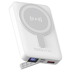 DOXX 마그네틱 무선 보조배터리 10000mAh 멀티단자, 화이트, DX-MS10000