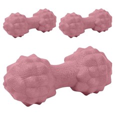 쏙쏙채움 지압 발바닥 마사지볼, 3개, 핑크 더블 볼