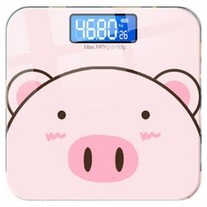 卡尼亞 輕巧型體重計 26 x 26 cm 電池式, 粉紅豬, 1個, 單一商品
