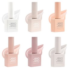 Jello Jello 裸色&氛圍感糖漿凝膠指甲油套組, 1套, 6種