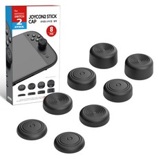 JOYTRON Nintendo Switch 2搖桿蓋搖桿套按鈕蓋Joy-Con保護套組, SW2-CAP01, 黑色, 1個