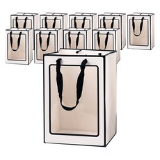 透明開窗紙袋, 10個, 黑色線條