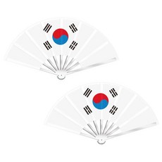 便攜式摺疊國旗扇, 2個, 韓國