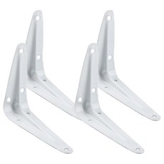 Rudin置物架支架固定底座 小, 白色, 4個