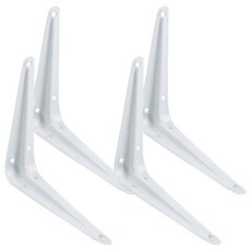 Rudin置物架支架固定底座 大, 白色, 4個