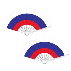 휴대용 접이식 나라 국기 부채, 러시아, 2개