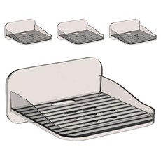 J-Home 免鑽孔壁掛式居家攝影機層架 4入, 透明, 1層