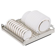 존글로벌 하부장 식기건조대 레일 슬라이딩 인출식 서랍형 정리대 혼합용 43 x 40 x 7.5 cm, 1단, 아이보리, 1개