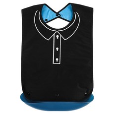 Rositera 成人防水圍兜 S, 黑色Polo + 矽膠, 1個