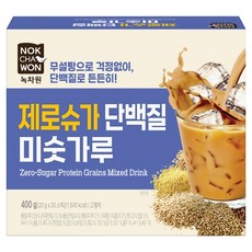 NOKCHAWON 綠茶園 零糖蛋白質穀物粉, 1個, 400g