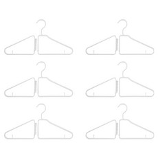 OMATTANG 防滑可折疊折疊衣架, 白色, 6個