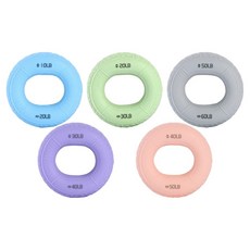 Rewilding 圓形握力器5件組, 1套, 混色