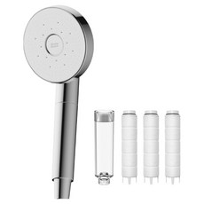 American Standard Refresh Mist 2功能濾芯蓮蓬頭+透明把手+沉澱物濾芯 3入組, 鍍鉻, 1個