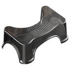 제이홈 다용도 화장실 발받침대, 투명블랙