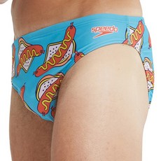 speedo 男士用彈力香腸三明治三角泳褲 8-00354417164 5cm