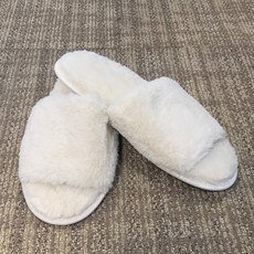 HANIL CARPET 毛絨拖鞋 2, 235, 1個, 奶油色