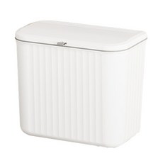 Mass 廚房壁掛式滑蓋垃圾桶 7L 白色 節省空間, 26 x 16 x 23cm