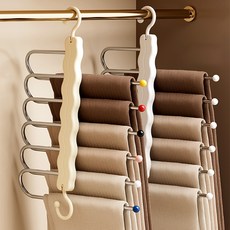 生活升級研究所 防滑6層摺疊褲架, 1個, 混色