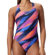 speedo LZR SHARP 滿版數位印花 Powerback 連身泳衣 8-00406618167