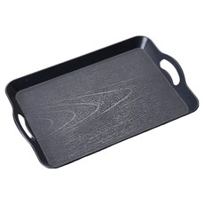 Mitom 方形把手托盤, 黑色, 1個