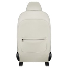 메이튼 제네시스 GV70 가죽 포켓 시트백커버, 바닐라 베이지, 1개