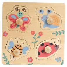 Kes.B 幼兒用堅固大型旋鈕拼圖昆蟲組, 1套